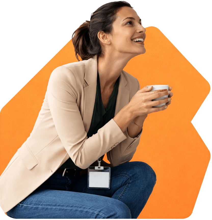Woman holding coffee